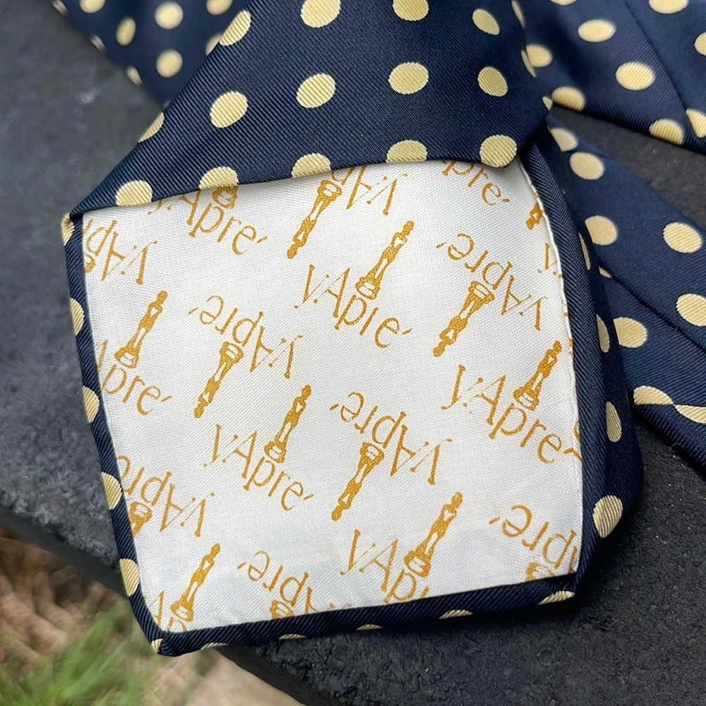 Vintage Vapor Black with Gold dots tie